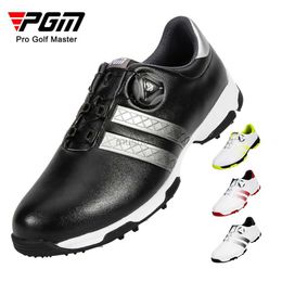 Autres produits de golf PGM Hommes Chaussures de golf Brevet Anti-Slip Spikes Imperméable Respirant Laçage rapide Baskets décontractées Entraînement sportif Chaussures de golf XZ160 HKD230727
