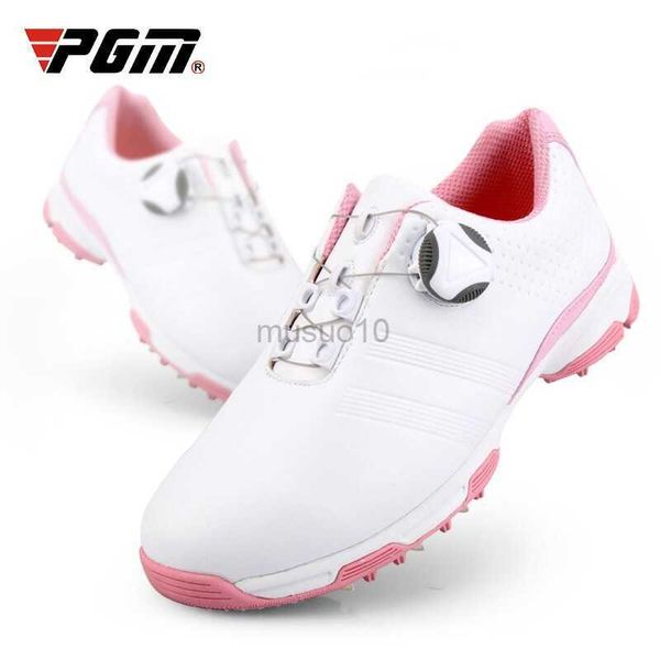 Autres produits de golf Chaussures de golf imperméables Pgm Chaussures pour femmes Chaussures de sport à lacets à boucle à bouton léger Chaussures de sport respirantes antidérapantes pour femmes HKD230727