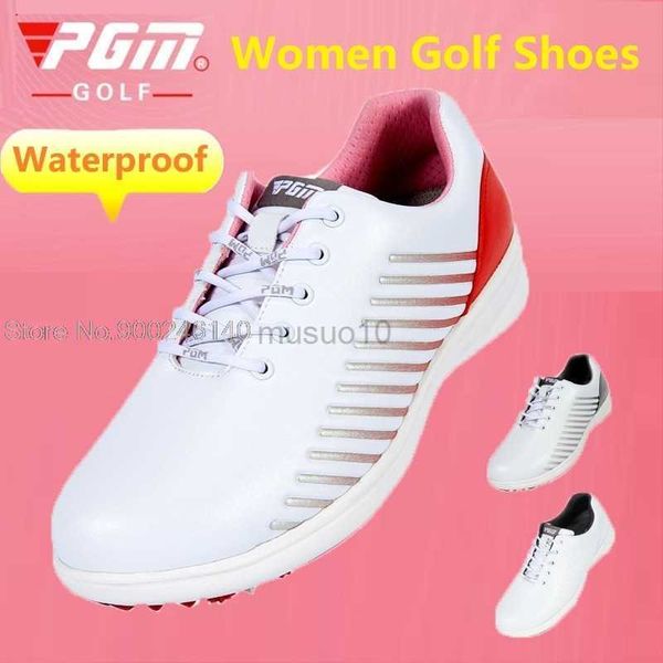 Autres produits de golf Pgm chaussures de golf imperméables femmes pointes de plein air baskets de golf dames léger sport chaussures de golf femmes baskets athlétiques HKD230727