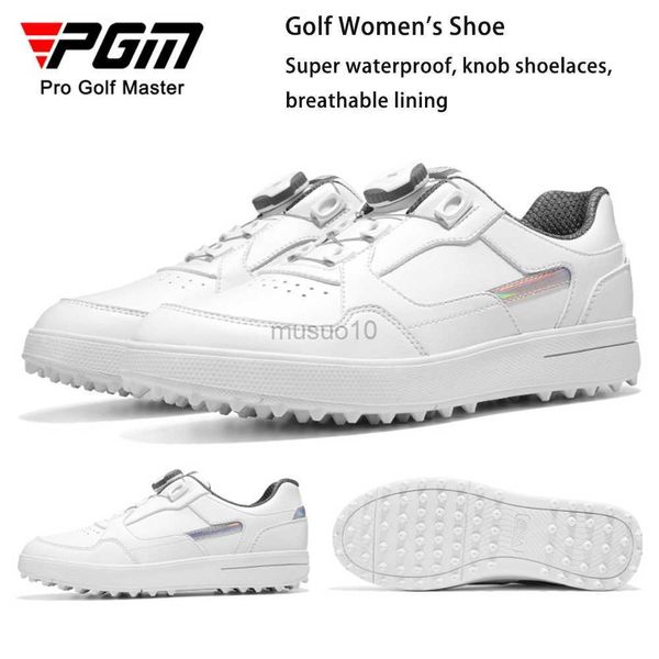 Autres produits de golf PGM Chaussures de golf pour femmes Imperméables Anti-dérapantes Femmes Légères Baskets respirantes pour femmes Bouton Sangle Chaussures de sport XZ267 HKD230727