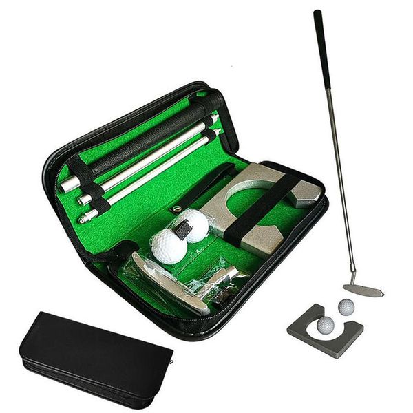 Otros productos de golf Juego de putter portátil con bolas automáticas y portavasos 3 secciones 87 cm 34 pulgadas para práctica de putt al aire libre 230316