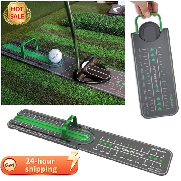 Autres produits de golf Distance de précision Putting Drill Green Mat Ball Pad Mini Training Aids Accessoires 231128