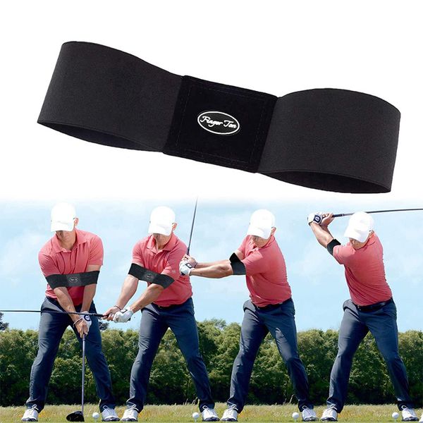 Autres produits de golf Aide à l'entraînement à l'alignement des gestes de la ceinture de brassard d'entraîneur de swing de golf élastique professionnel pour le guide de pratique 230923
