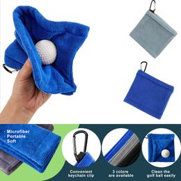 Autres produits de golf s Balles de golf carrées Serviette de nettoyage avec mousqueton Crochet Chariot Nettoyant microfibre Absorption d'eau Tête de club propre 230526