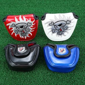 Otros productos de golf Semicírculo Golf Mallet Putter Cover Headcover PU Leather Golf Blade Putter Club Heads Cover Protector Bag con cierre magnético 230629