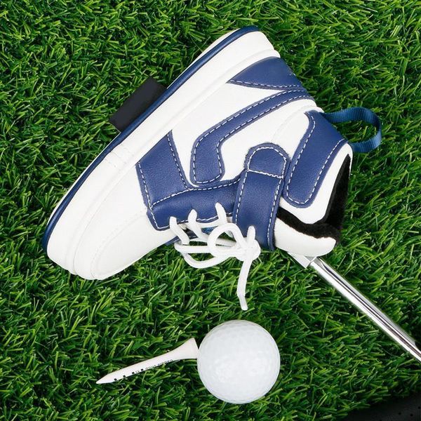 Autres produits de golf SHOE Style Golf Blade Putter Head Cover PU Golf Club Head Cover 3 couleurs Creative Sneaker Forme Golf Head Cover Accessoires de golf 230907