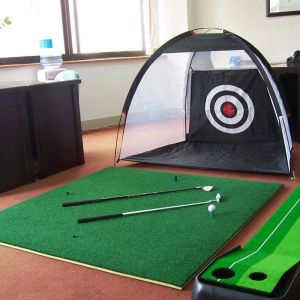 Autres produits de golf Équipement de formation Intérieur 2M Practice Net Tente Frapper Cage Jardin Grassland Mesh Mat Swing extérieur 230206''gggg'' Apg
