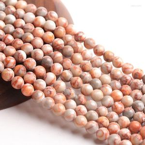 Perles rondes en pierre naturelle rouge, autre qualité, 4mm-12mm, pour la fabrication de bijoux, vente en gros, bijoux d'halloween, autre Edwi22