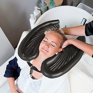 Andere haarverzorgingen Hoofdgedragen shampoopad van PVC Draagbare opblaasbare spoelbak voor het wassen en knippen van haar thuis en in bed zonder salonstoel 230616