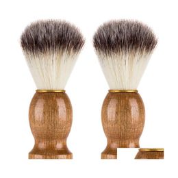 Andere items voor haarverwijdering Badger Scheerkwast voor heren Kapper Salon Mannen Gezichtsbaard Reinigingsapparaat Hoge kwaliteit Pro Shave Tool Razo Dh7Fd