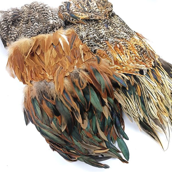 Otras herramientas de mano 1meterLot Natural Pheasant Feather Trims Fringe Rooster Feathers Peacock Pluma Ribbons para manualidades DIY Decoración para ropa Costura 230821