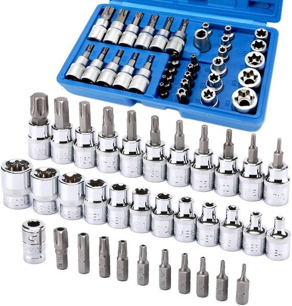 Autres outils à main 34 pièces Torx Bit Socket et E Torx Star Set 1 4