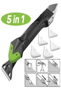 Ander handgereedschap 5-in-1 siliconenverwijderaar Afdichtmiddel Gladde schraper Kalefateren Finisher Voegkit Gereedschap Vloervorm verwijderen Accessoires ZL033443630