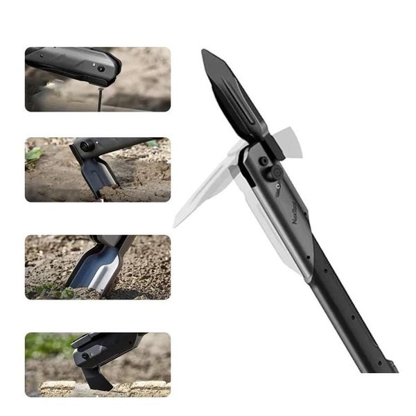 Otras herramientas de mano Bijl Edc Tool 6In1 Pala plegable multifuncional Azada Martillo Hacha Sierra y cuchillo para leva Jardín Sobrevivir Aleación de aluminio Dhueg