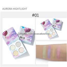 Andere handgereedschap Highlighter Make -up Face Contour Palette Cosmetische tinten Poeder 01 Drop Delivery Office School Business Industrial S DHZOK