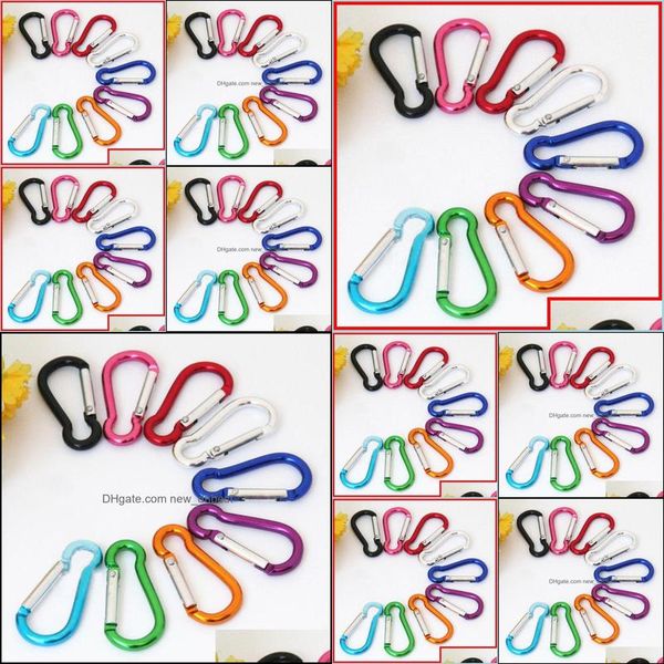 Autres outils à main Mini Mousqueton Anneau Porte-clés Porte-clés Sport Camp Snap Clip Crochet Porte-clés Randonnée En Aluminium Pratique Cam Drop Deli Dh7Mk