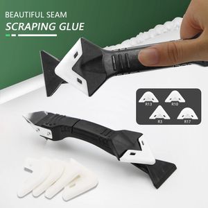 Andere handgereedschap 3 In1 glaslijmhoek Schraper Caulking Siliconengereedschap Schop Binder rubberen schop GereedSchap Remover Angle Naad Spatel