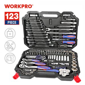 Autres outils à main WORKPRO Tool Set Outils à main pour la réparation de voiture Clé à cliquet Clé à douille Ensemble professionnel Kits d'outils de réparation de voiture de vélo 230419