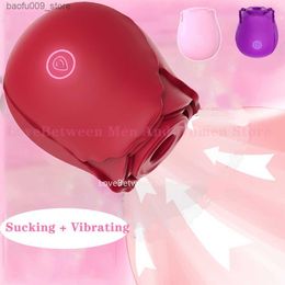 Overige Gezondheid Schoonheidsartikelen 10 Frequentie Rose Zuigen Vibrator Vaginale Tepelzuiger Oraal Likken Clitoris Stimulatie s voor Volwassen Vrouwen Masturbator Q230919