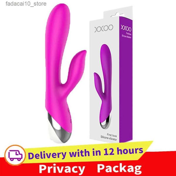 Autres articles de beauté de santé 10 vitesses G Spot Vibrateur USB Rechargeable Puissant Gode Lapin Vibrateur pour Femmes Stimulation du Clitoris Massage Adulte Q240117