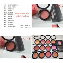 Otros artículos de belleza para la salud 12 piezas Maquillaje Blush Shimmer No Mirrors Brush 6G 12 Color Selection Drop Delivery Dhixq