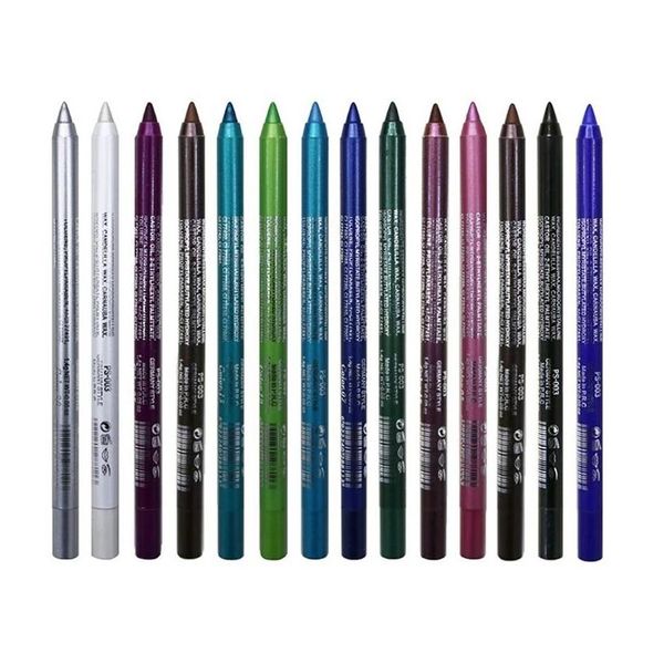 Otros elementos de belleza de la salud 14 colores de larga duración lápiz lápiz impermeable pigmento azul marrón marrón ojo negro lápiz fashion colo dhzev