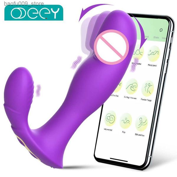 Otros artículos de belleza para la salud 20 modos G Spot Vibradores de dedo Aplicación Control remoto Panty usable Vagina Clítoris Máquina anal Adultos para mujeres Hombres Q230919