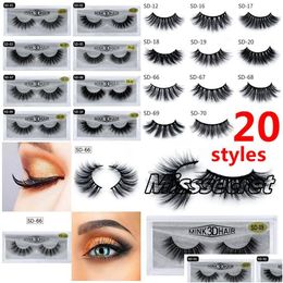 Andere Gezondheid Beauty Items 20 Stijlen 3D Nertsen Wimpers Oogmake-up Valse Wimpers Zachte Natuurlijke Dikke Nep Verlenging Dhs Drop Levering Dhmyn