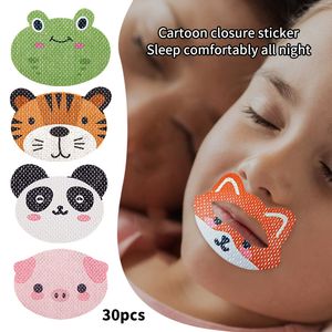 Autres articles de beauté de santé 30 PCS Enfants Bande Dessinée Anti Ronflement Autocollants Dormir Bouche Fermée Correction De La Respiration Patch Tais-toi Orthèse Bande 230728