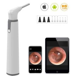 Autres articles de beauté de santé 39mm WIFI visuel numérique Otoscope oreille Endoscope caméra cire nettoyant pour oreilles nez support dentaire IOS Android 230915