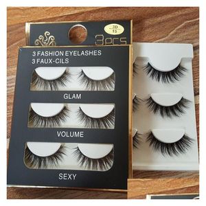 Autres articles de beauté de santé 3D faux cils 16 styles à la main épais longs cils doux faux cils sexy de haute qualité Drop Deli Dhxmw