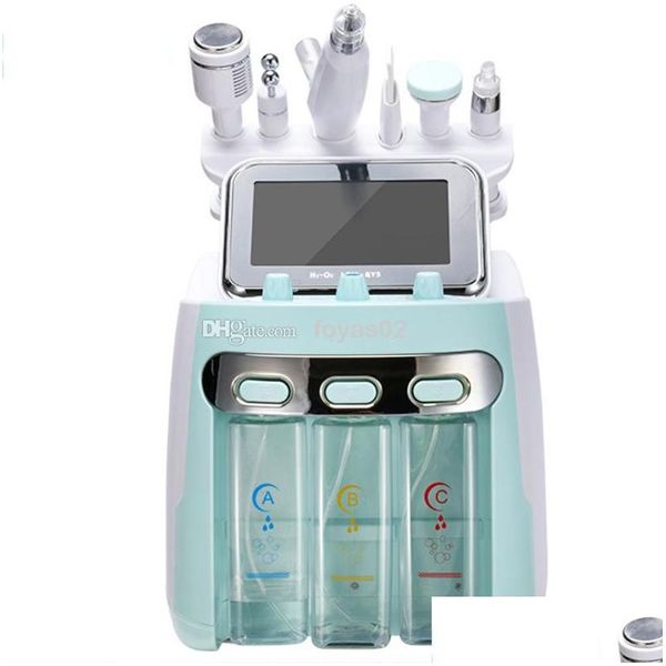 Autres articles de santé et de beauté 6/7 en 1 Trasonic Cavitation Oxygen Hydro Dermabrasion Facial Hine Water Aqua Spray Gun Rf Microdermabra