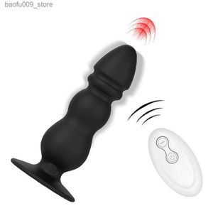 Autres éléments de beauté de la santé Vibratrice du plug anal 10 vibrat et puissante aspiration de ventouse G Stimulant le masseur de prostate féminin Produit adulte Q240426