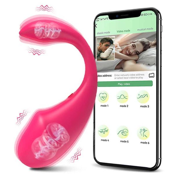 Autres articles de beauté Health App Demote Control Dildo Vibrateur pour femmes sans fil Bluetooth G Vibratrice Femme Clit Vibrant Pantes Oeuf avec 2 moteurs T240510