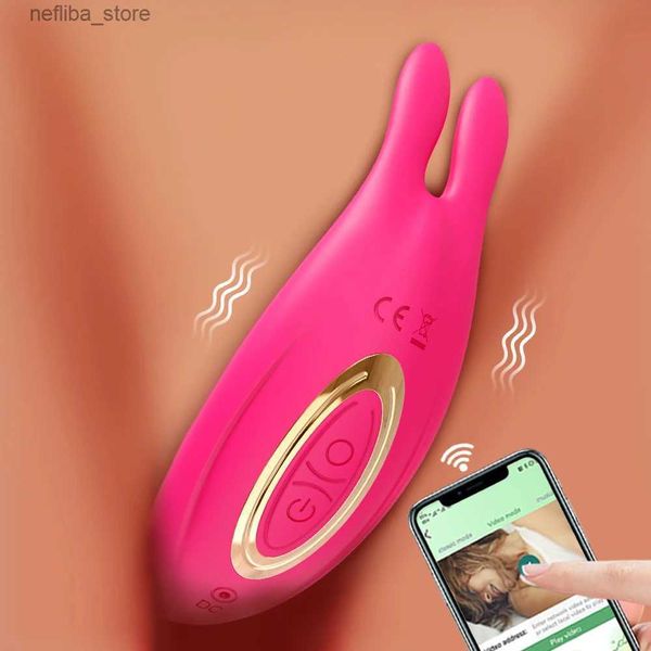 Autres articles de beauté Health App Prision de vibrateur pour femmes Stimulatrice clitoris Bluetooth Rotation Télésique G Dildo Femme Adulte Toy Adult Goods L410