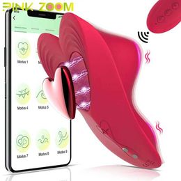 Andere gezondheidsschoonheidsartikelen Toepassing Bluetooth Controle Vibrante dames hartvormige draagbaar ondergoed clitoris vaginale massager volwassen speelgoed Q240508