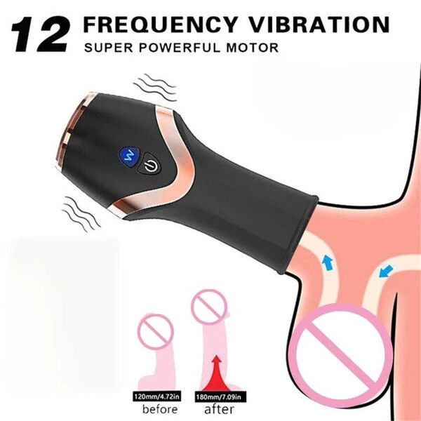 Autres articles de beauté pour la santé Automatique Dispositif de masturbation mâle MASSAGE SEXE MASSAGE SEXE 12 CUP FREQUENCE VIBRATION ADULT Q240508