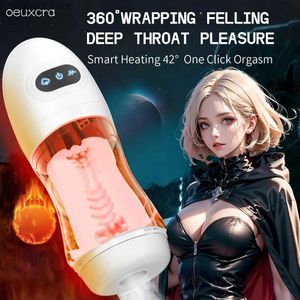 Other Health Beauty Items Automatic Masturbator for Men Vagina Heated Masturbation Cup Sucking Oral Blowjob Machine Pussy Male Adult Supplies 18 Q240117