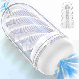 Autres éléments de beauté de la santé Automatique Spray Cup Spiral Channel respirant Valve de respiration Masturbation Mâle Exercice Male Produit adulte Q240426