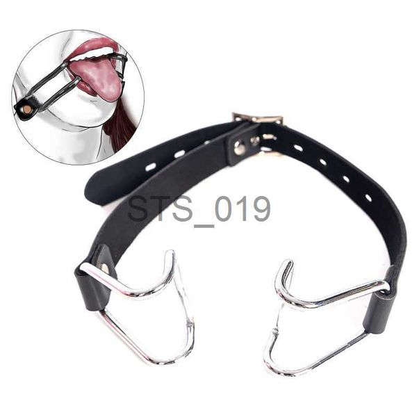 Autres articles de santé et de beauté Bdsm Esclave Métal Griffe Crochet Bouche Épandeur Oral Fixation Fétiche Bouche Ouverte Morsure Gag SM Cuir Bondage Oral Accessoires x0821 x0821