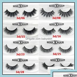 Autres articles de beauté et de santé Articles de beauté 12 styles de faux cils en vison 3D, cils longs et épais à trois niveaux, livraison directe Dh65O