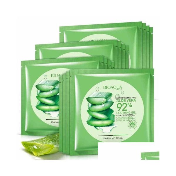 Otros artículos de belleza para la salud Bioaqua Gel de aloe vera natural Mascarilla Hidratante Control de aceite Envuelto Reducir los poros Cosmética facial Piel Dhfye