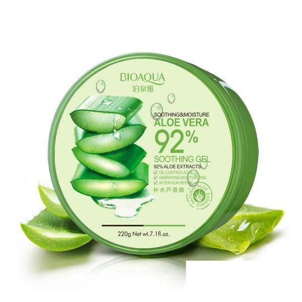 Autres articles de santé et de beauté Bioaqua Natural Aloe Vera Smooth Anti Bacteria Soothe Gel Traitement de l'acné Crème pour le visage Huile hydratante Contr Dhyoo