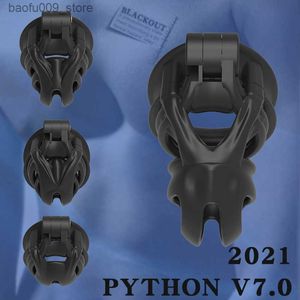 Otros artículos de belleza y salud BLACKOUT 2021 Nuevo Python V7.0 EVO Cage Mamba Dispositivo de castidad masculina Anillo de pene de doble arco 3D Cobra Cock Adult S Q230919
