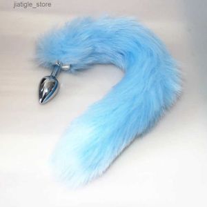 Autres articles de beauté de santé Blue Fox Tail Butt Plug Fur anal Tesing Forftory Beginner S Vraiment explorer le chien de hanche jouant au costume stimulant des femmes Playage Y2