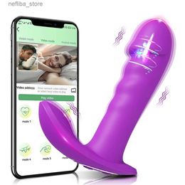 Otros elementos de la salud de la salud Bluetooth App Dildo Vibrator for Women Wireless Control Vibrating Clitoris Estimulador Femenino Juguetes para adultos para adultos Pareja 18 L410