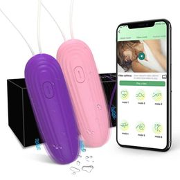 Otros artículos de salud de la salud Aplicación Bluetooth Mini Bullet Vibrator for Women Clit Stimulator Wireless Remote Pantie Vibrating Love Egg Toy para adultos T240510