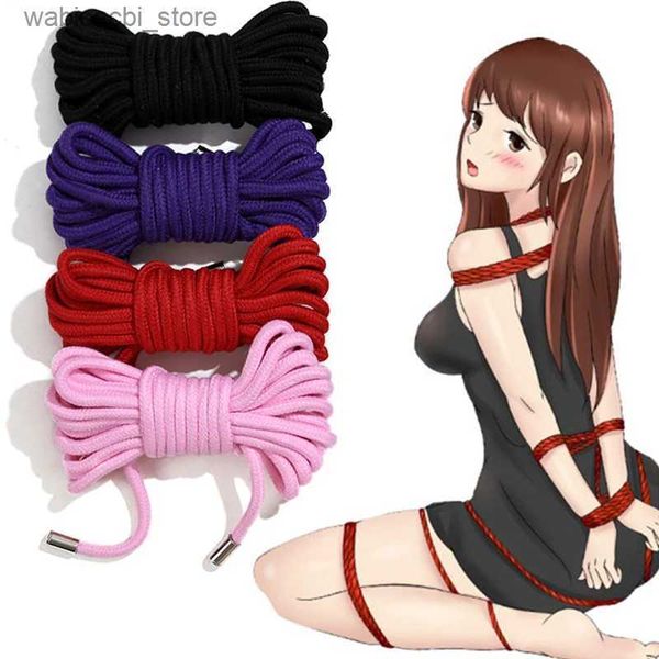 Autres éléments de beauté de la santé Bondage Shibari Corde d'esclave Rope Soft Silk Cotton Adult Couple Toys BDSM Plafonnement de rôle de liaison pour les jeux de couples L49