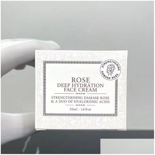 Otros artículos de belleza para la salud Cosméticos de marca Crema facial de rosa y té negro 50 ml Entrega directa Dhfds