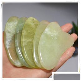 Andere Gezondheid Beauty Items Chinese Natuurlijke Jade Scra Tools Gua Sha Gezichtsbehandeling Mas Tool Traditionele Zorg Drop Delivery Dhzoh